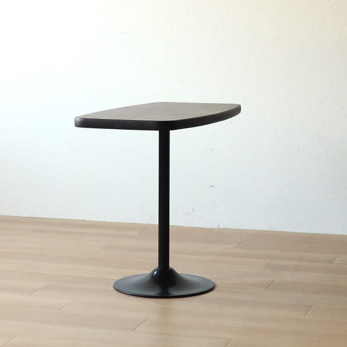 サイドテーブル レトロ メラミン天板 木製 カフェ 鉄脚