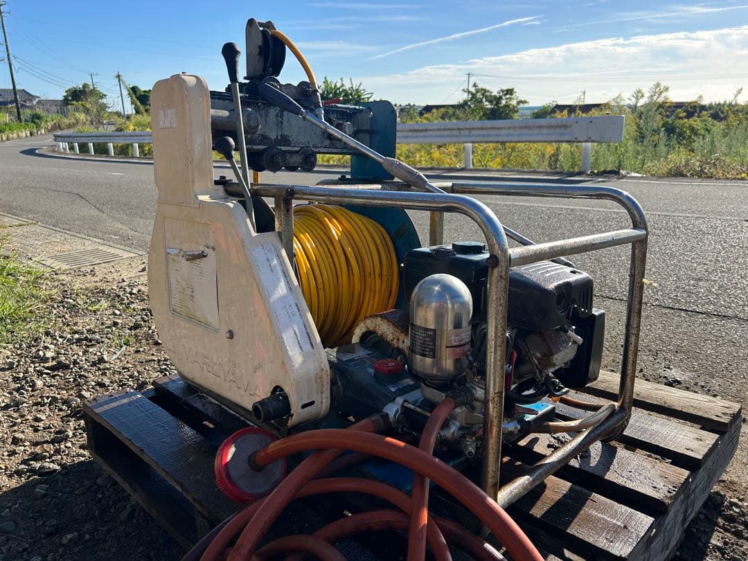 宮崎　丸山　セット動噴 自動整列巻取 MS410 6馬力 　動力噴霧器 散布機