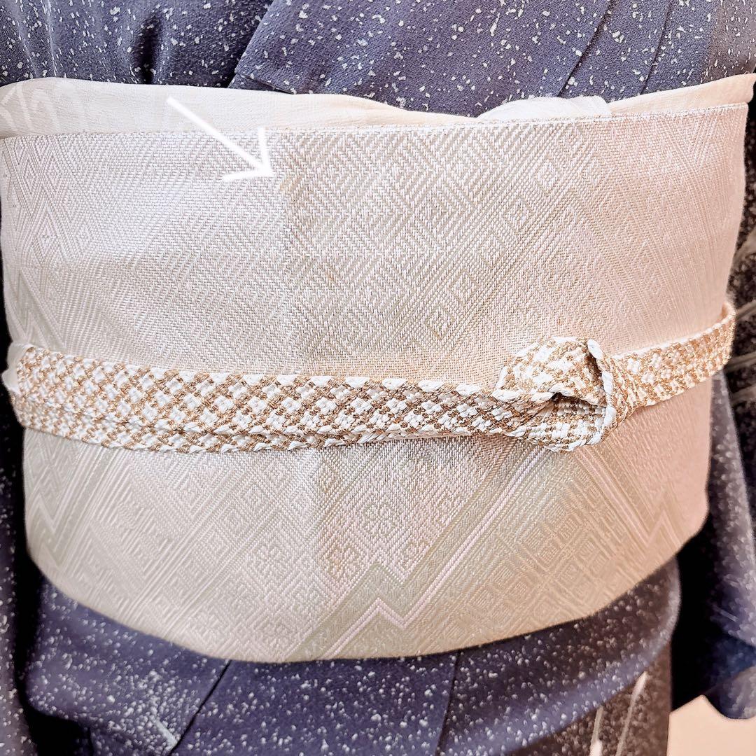 新品　正絹　訪問着　フルセット　加賀友禅　裄65 卒業式　M 青　紺　猫柳