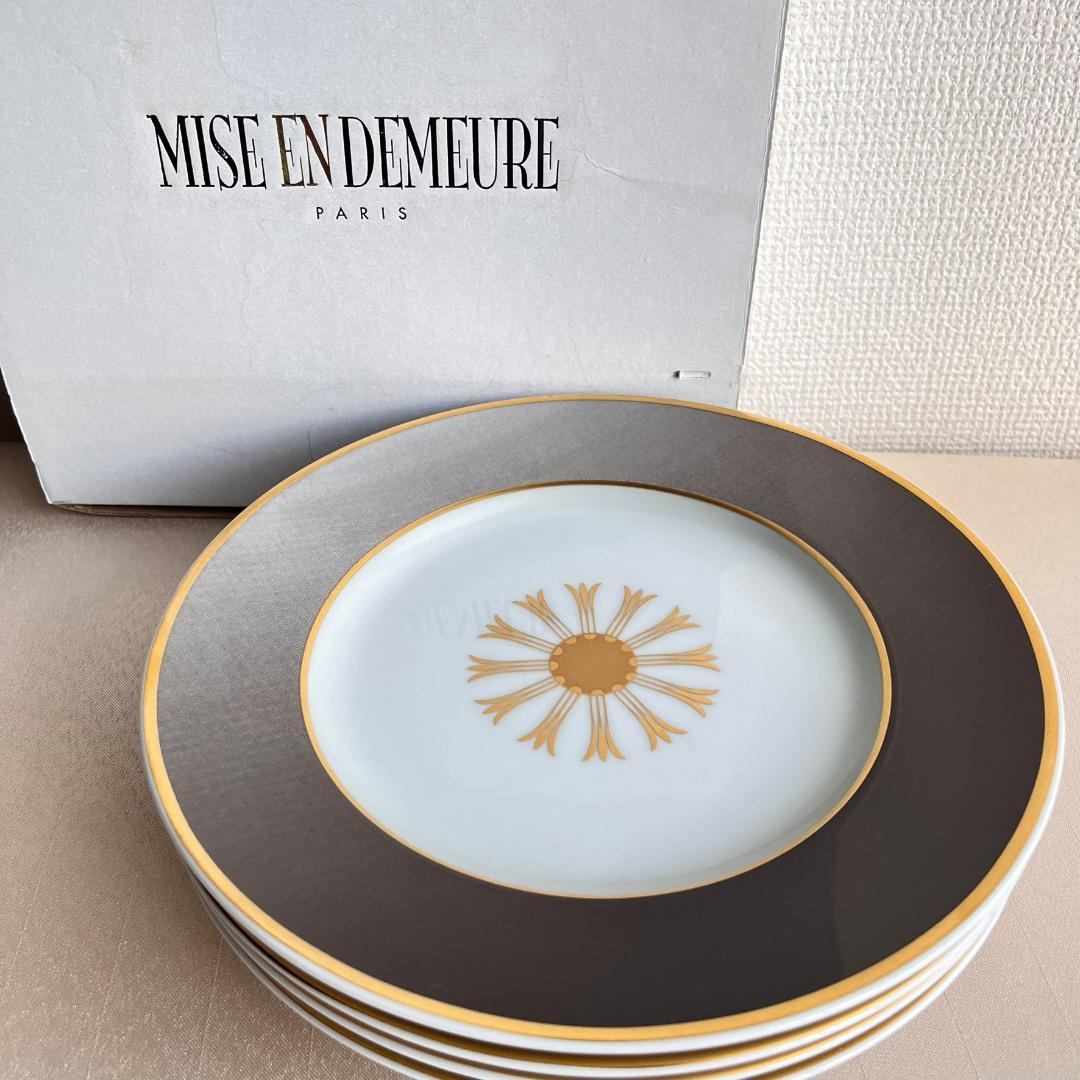 ★新品未使用★フランス製シャビーシックな ミドルプレート 4枚