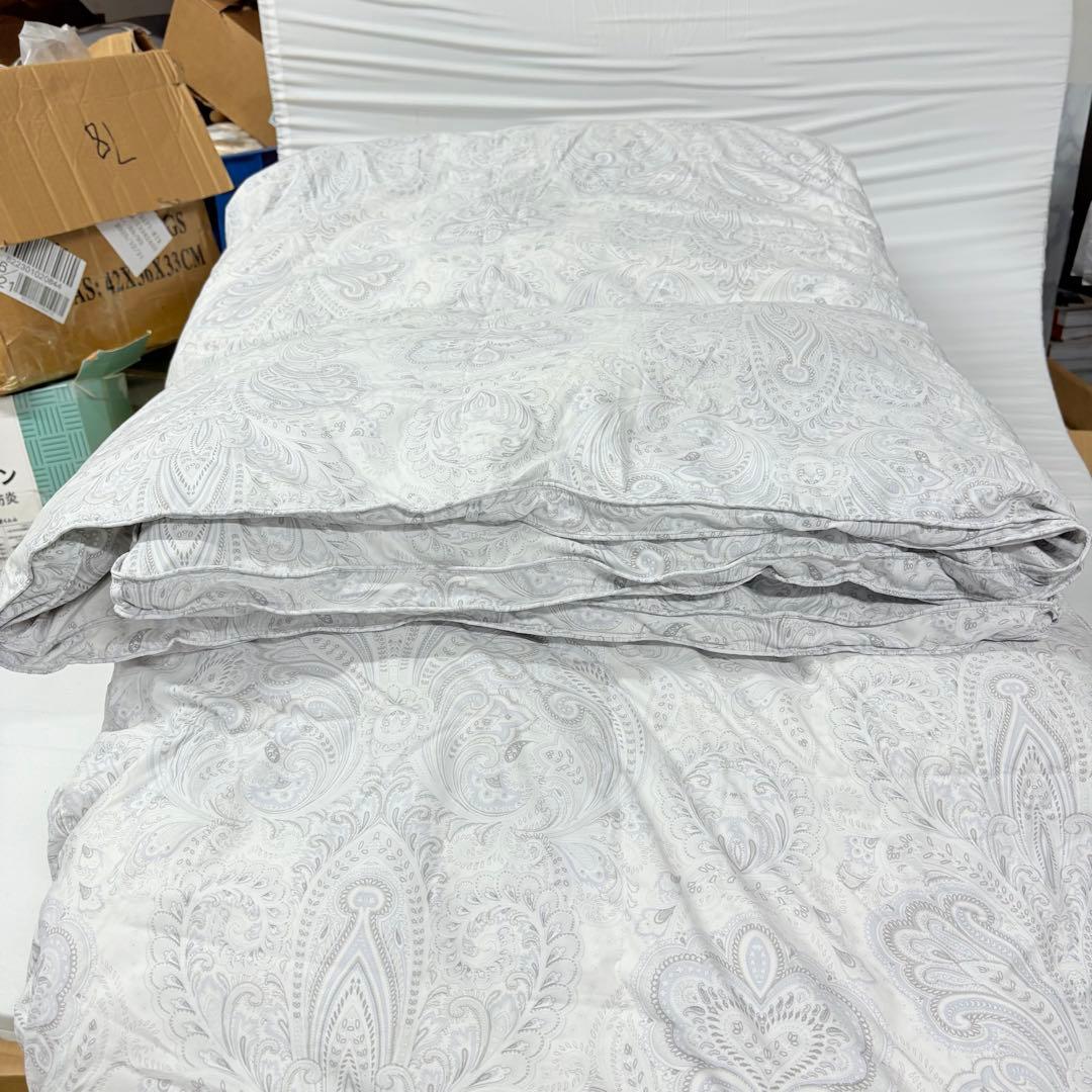 65開封済み　羽毛布団　ダブル　掛け布団　100%羽毛　RDS認証