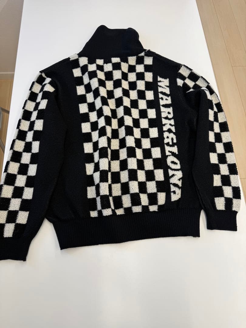 MARK & LONA チェック柄ニットセーター 50