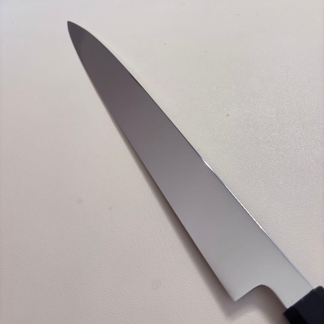 【鞘付き】 270mm柳刃包丁 鏡面　黒檀水牛八角柄 全鋼 和包丁'═