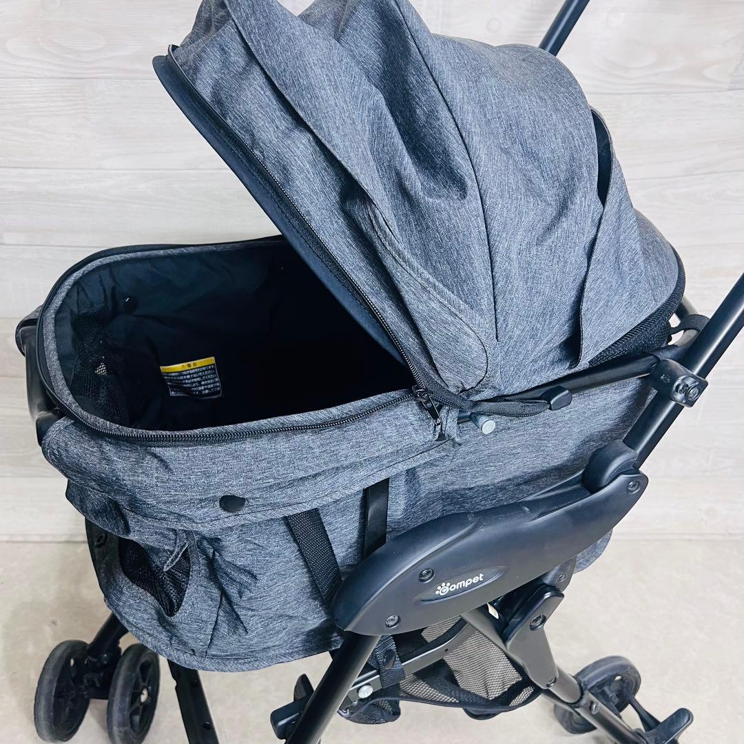 コムペット ミリミリライトα ペットカート 犬用 ブラック