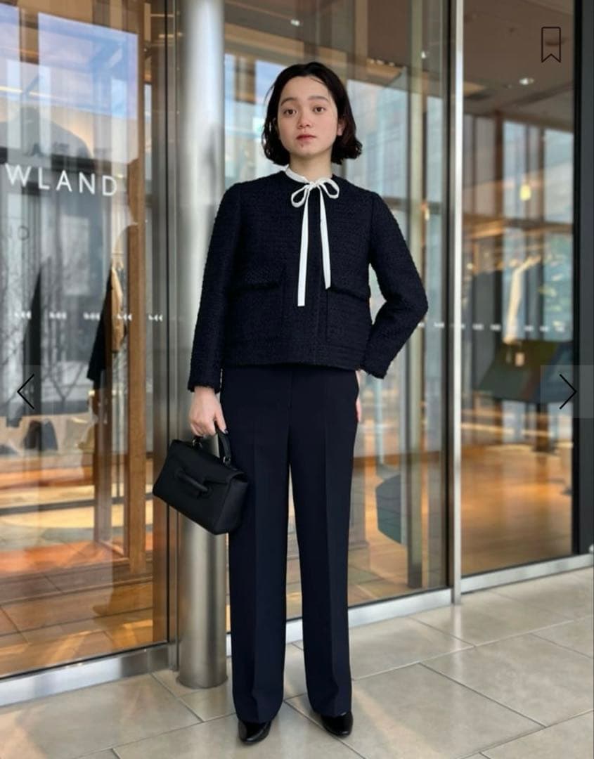 【定価1.7万】Ballsey ネイビー ボウタイブラウス 36