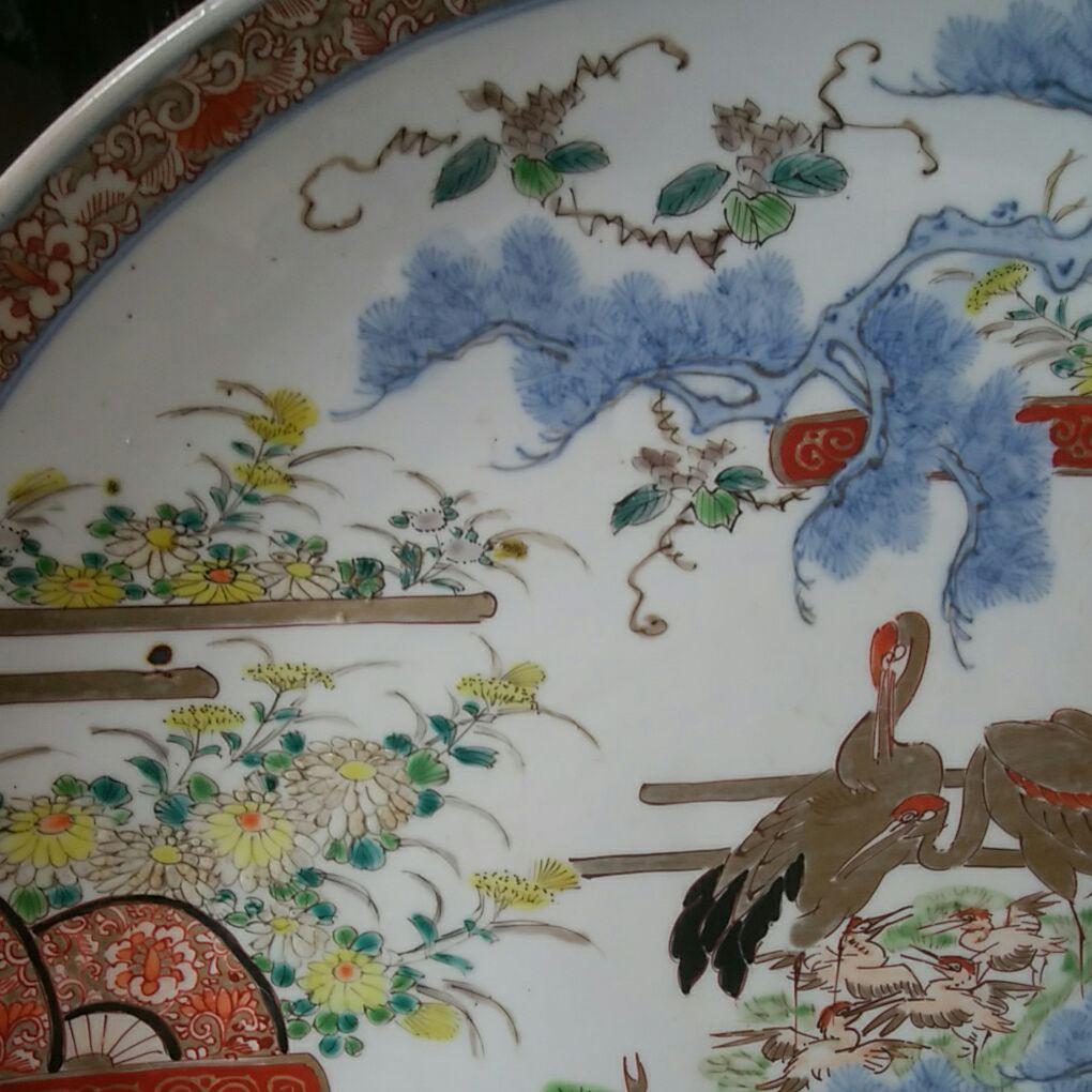 142  古伊万里焼　大皿　皇室御用達の辻家