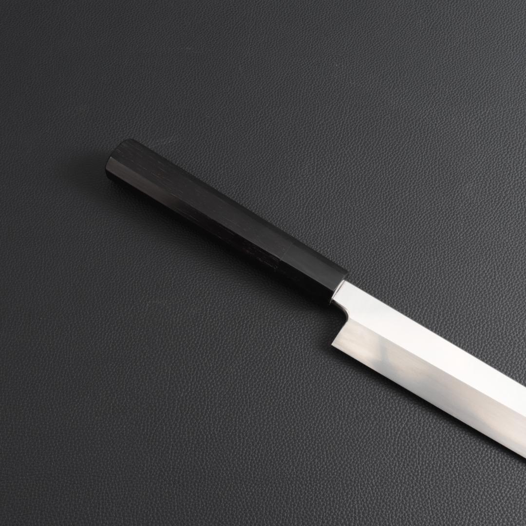 9320梵静刃物 柳刃包丁 9寸 刺身包丁 刃は究極の切れ味 黒檀黒水牛角八角柄