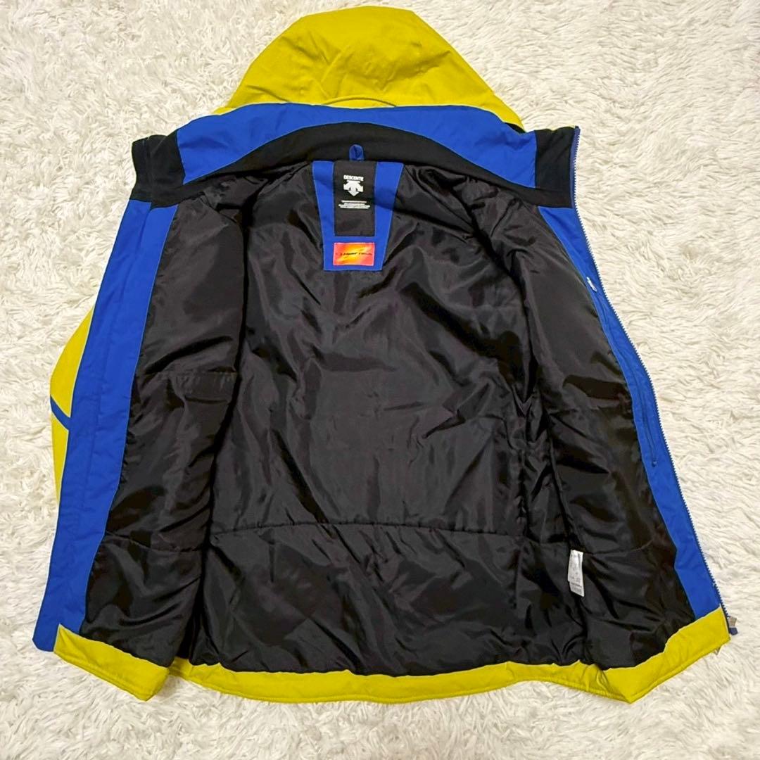 ✨極美品✨デサント スキーウェア セットアップ 上下M メンズ 蛍光イエロー
