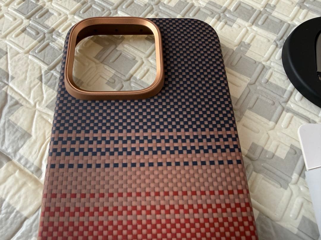 PITAKA iPhone16Pro用ケース　スマホリング　セット　sunset