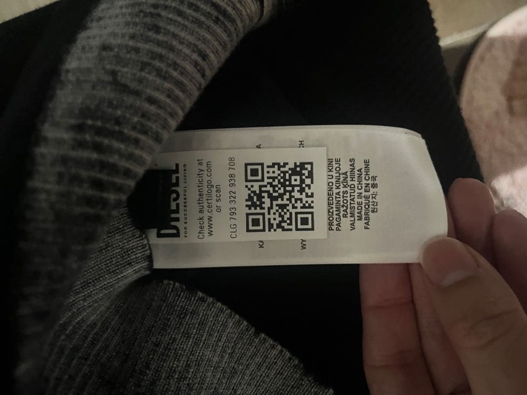 深水光太着用】DIESEL K-Lorenzo ニットポロシャツ ブラック 黒