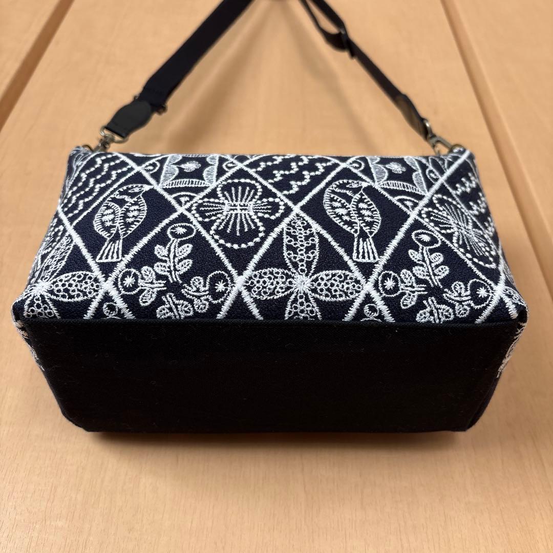 ハンドメイド　ふっくらショルダーバッグ　ミナペルホネン　シンフォニー