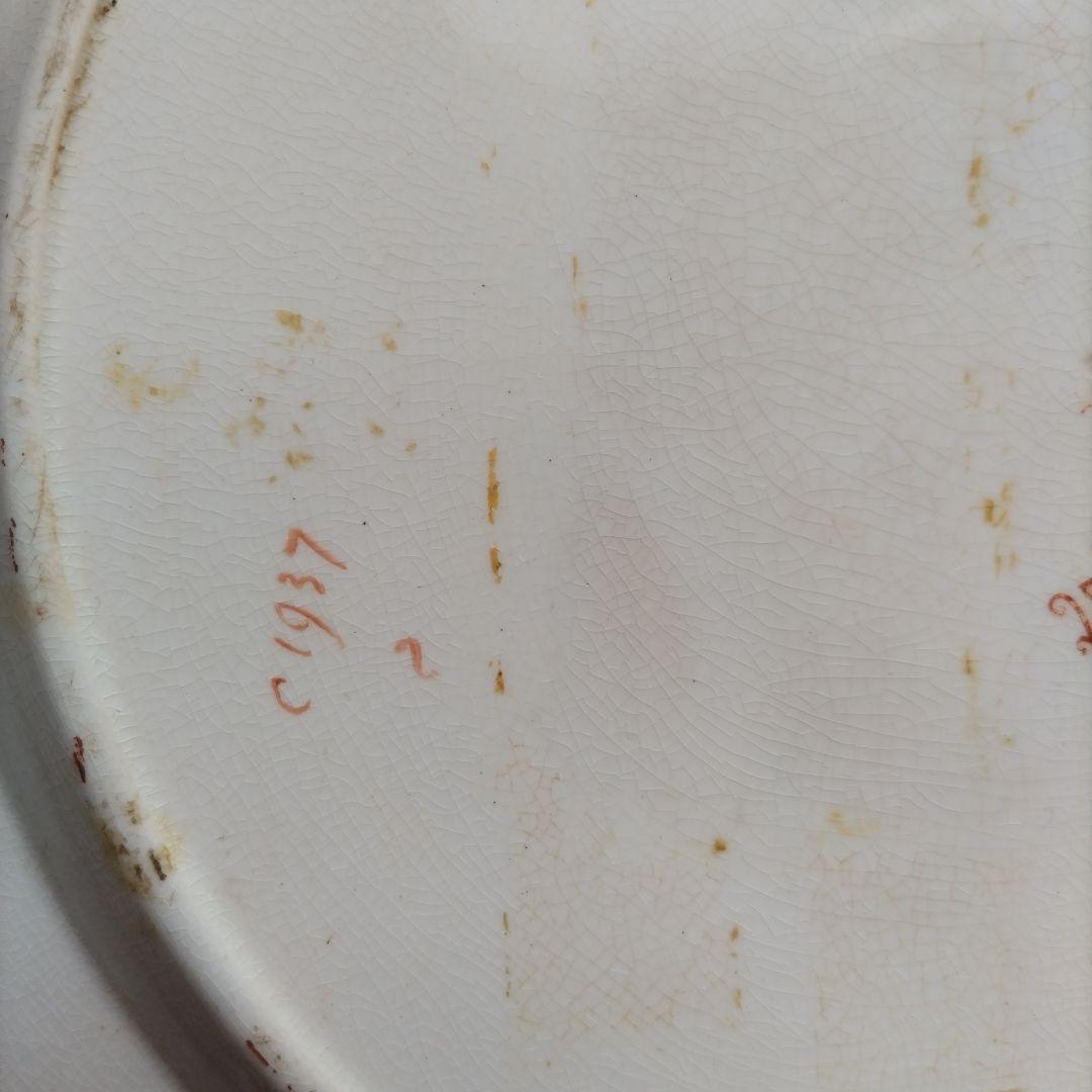 1860年代〜　オールドミントン　デンマーク　オクトゴナル　ディナー皿　※補修有