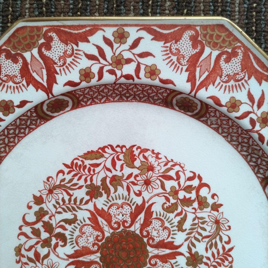 1860年代〜　オールドミントン　デンマーク　オクトゴナル　ディナー皿　※補修有