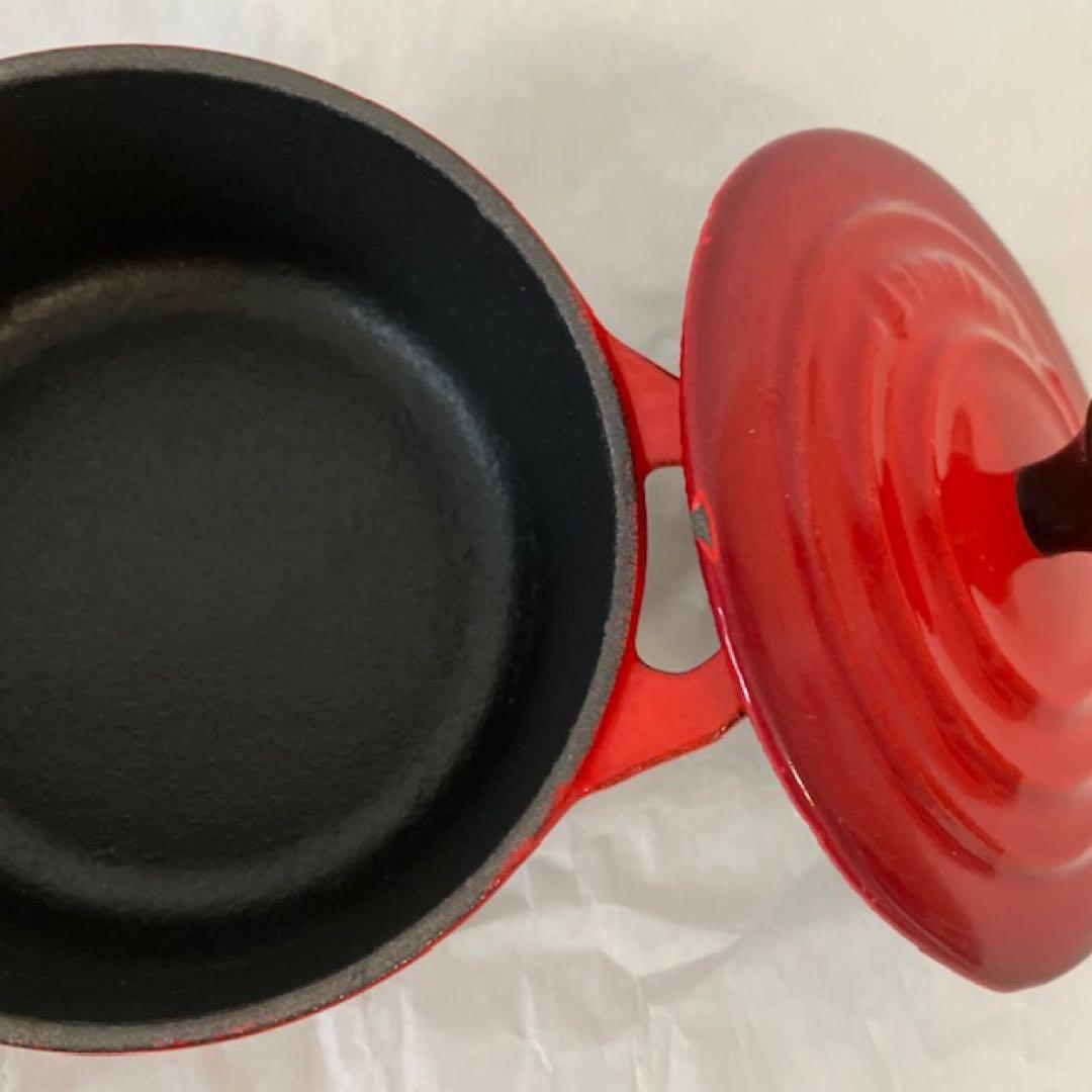 Le Creuset ル・クルーゼ　ミニココット　両手鍋　鋳鉄　赤　10cm