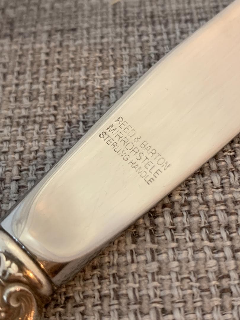 REED & BARTON　純銀スターリングシルバー製　テーブルナイフ4本