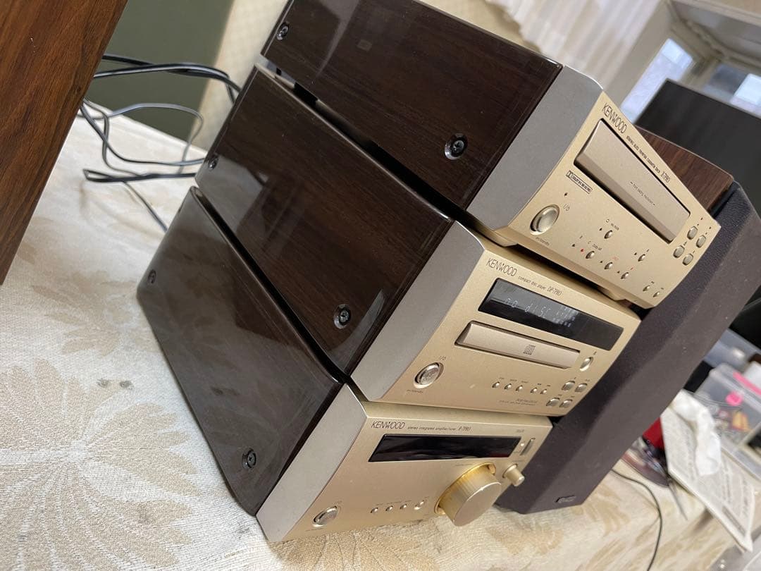 KENWOOD CD・カセットデッキ ゴールド ジャンク