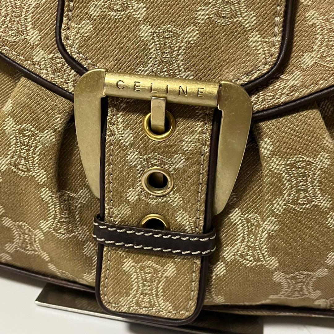 ✨未使用級✨　CELINE ショルダーバッグ　パリマカダム　デニム　レザー