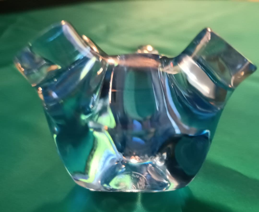 バカラ　BACCARAT　動物シリーズ　ブルーのゾウの置物