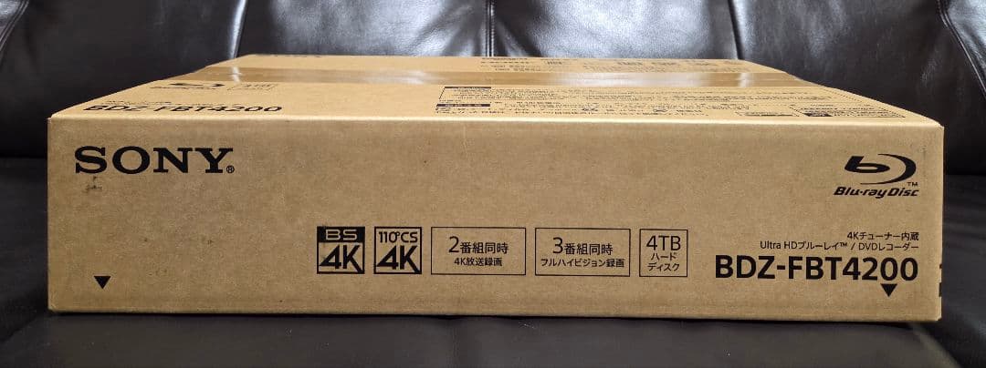 SONYソニー 4TB チューナー ブルーレイレコーダー BDZ-FBT4200