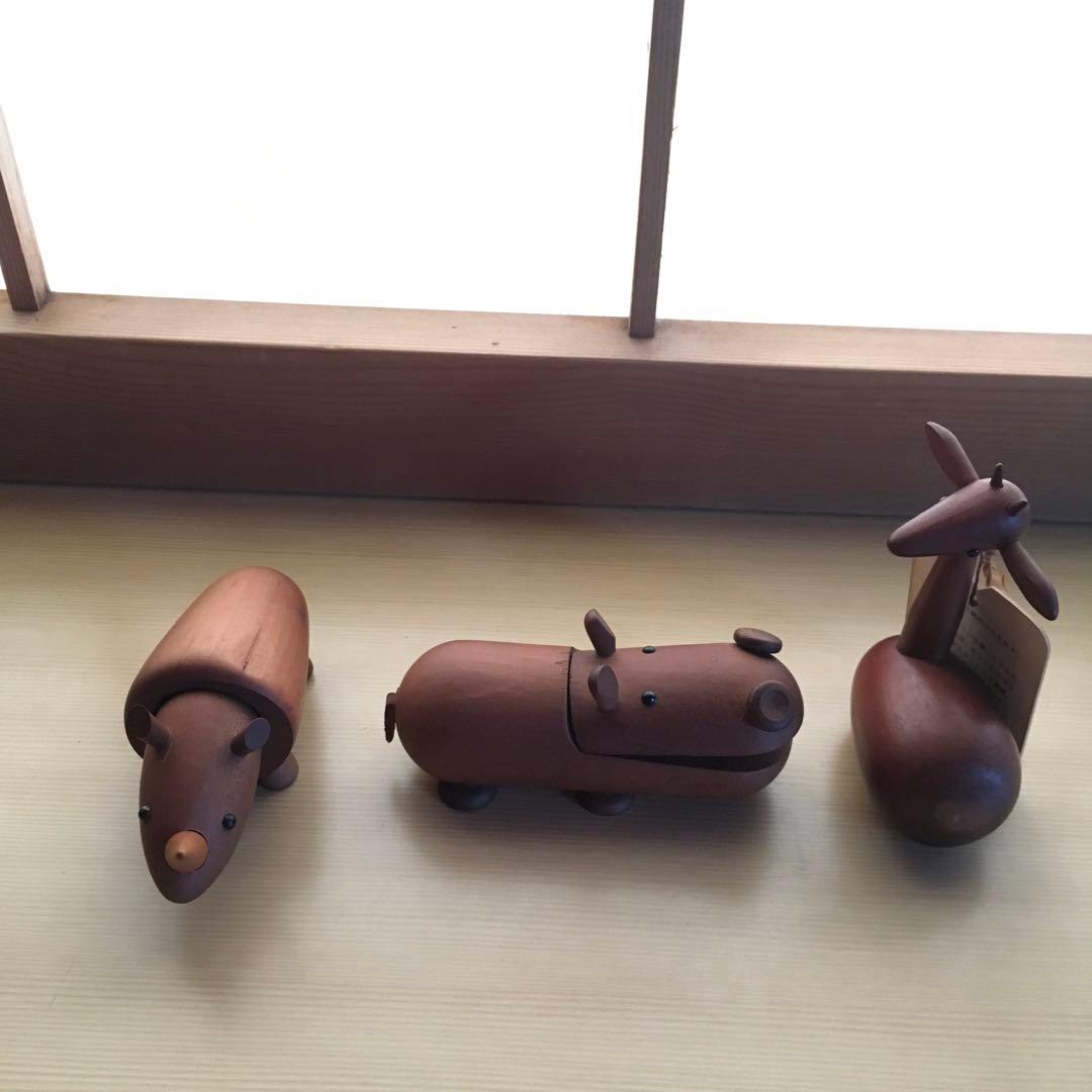 ロイヤルペット⚫︎木製動物置物 19体セット⚫︎昭和レトロ