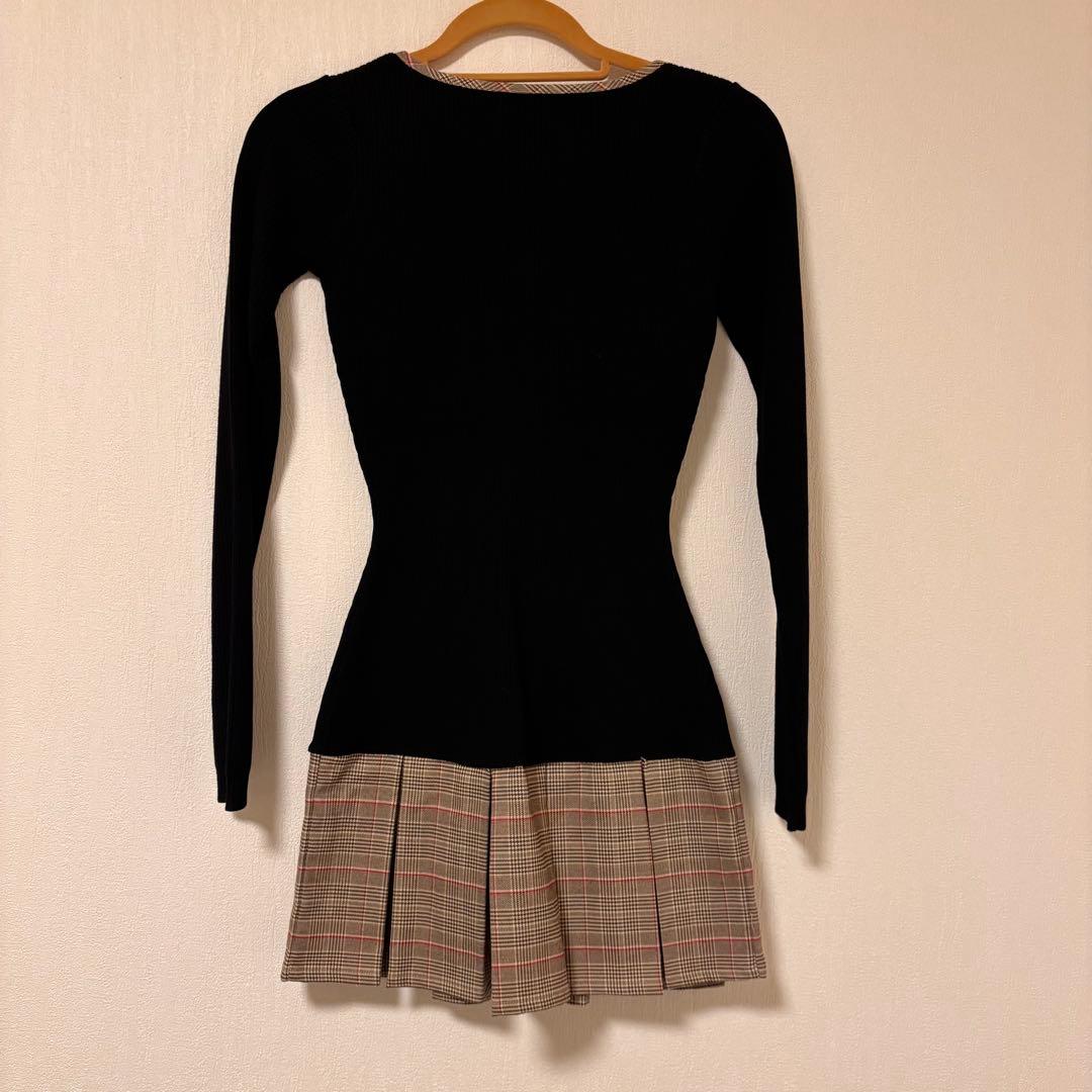 ポイントチェックニットミニワンピース / Darich ダーリッチ