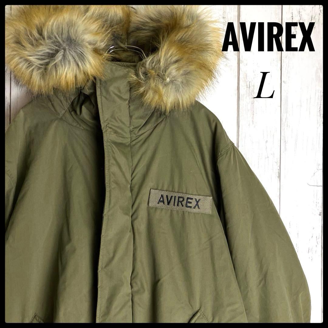 専用【極美品】AVIREX アビレックス　フード　ファー　モッズコートカーキ L