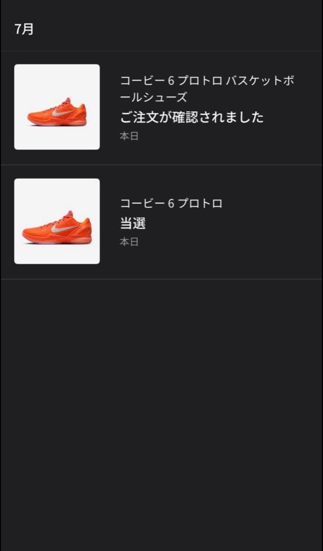 カリー着用　NIKE Kobe6 Protro