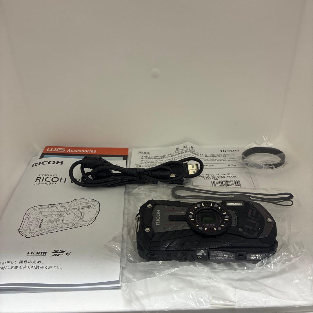 RICOH WG-30　エボニーブラック　動作確認済　12m防水 リコー