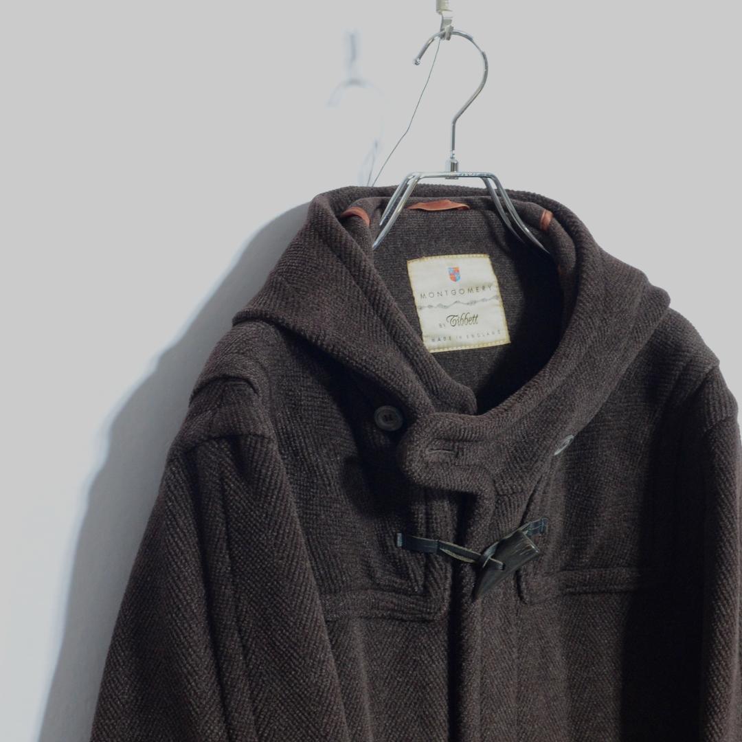 極上品 チベット社 ムーアブルックカットパイル ダッフルコート 杢茶 36