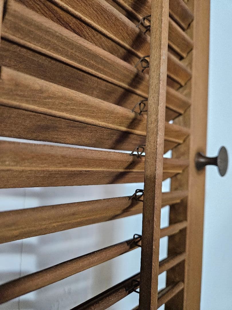 USヴィンテージ 木製の建具 ルーバー ヴォレー ウッドシャッター 窓