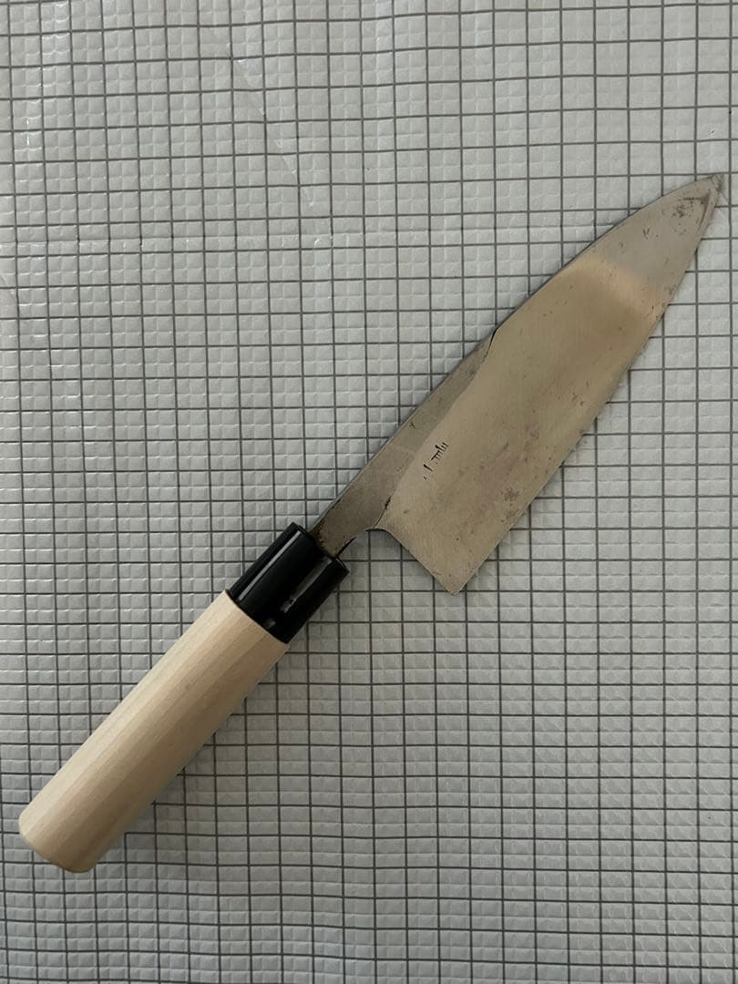 左用 出刃 包丁 出刃包丁 安来鋼青紙２号 150mm 朴丸柄 左利き用