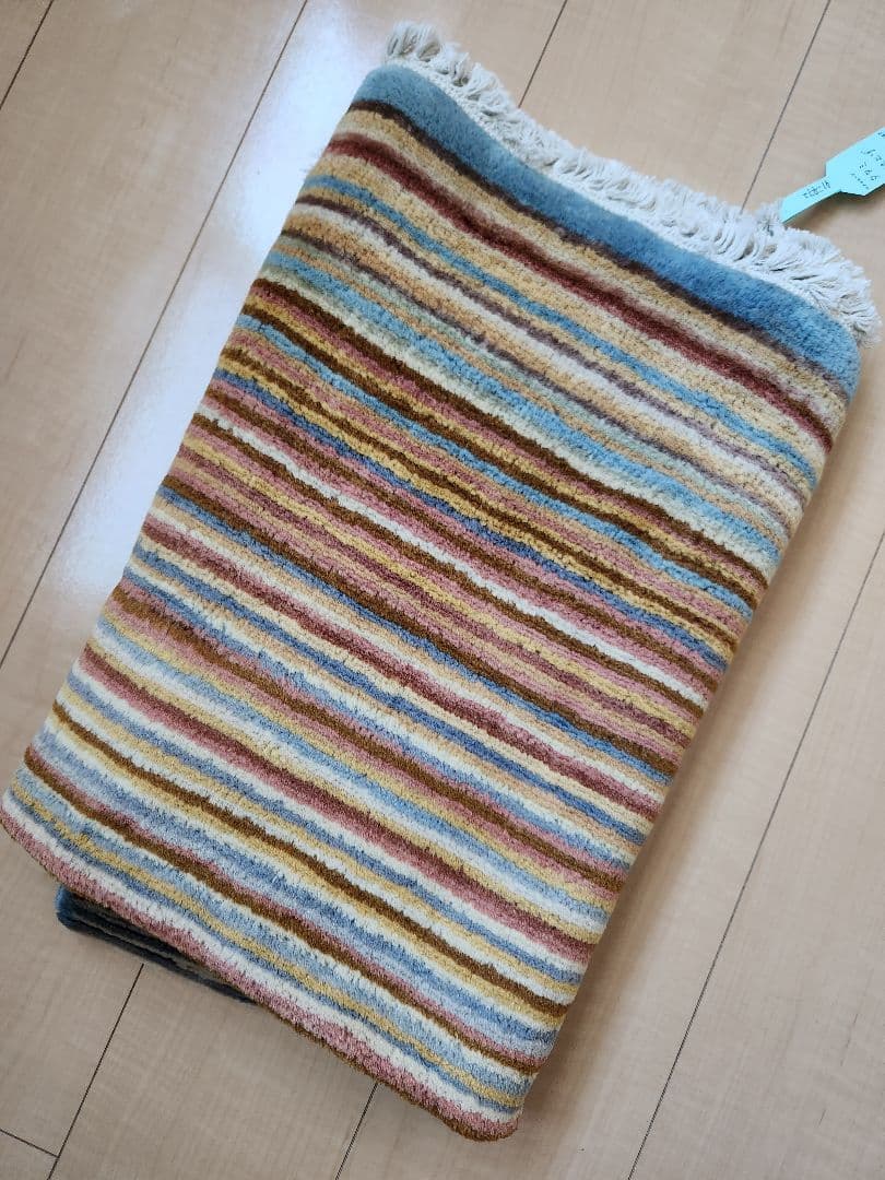 【クリーニング済み】ヴィンテージ◆ナチュラルカシュガイギャッベ