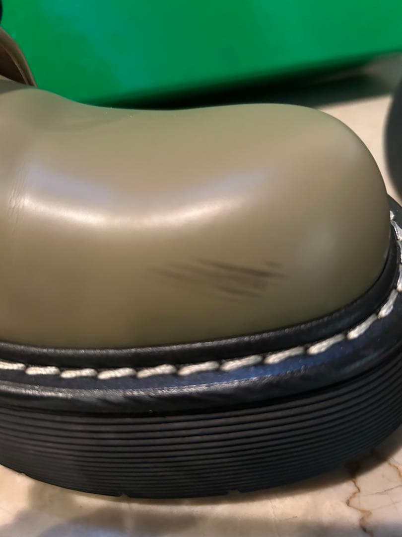 BOTTEGA VENETA 厚底ブーツ オリーブグリーン