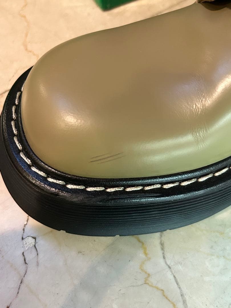 BOTTEGA VENETA 厚底ブーツ オリーブグリーン