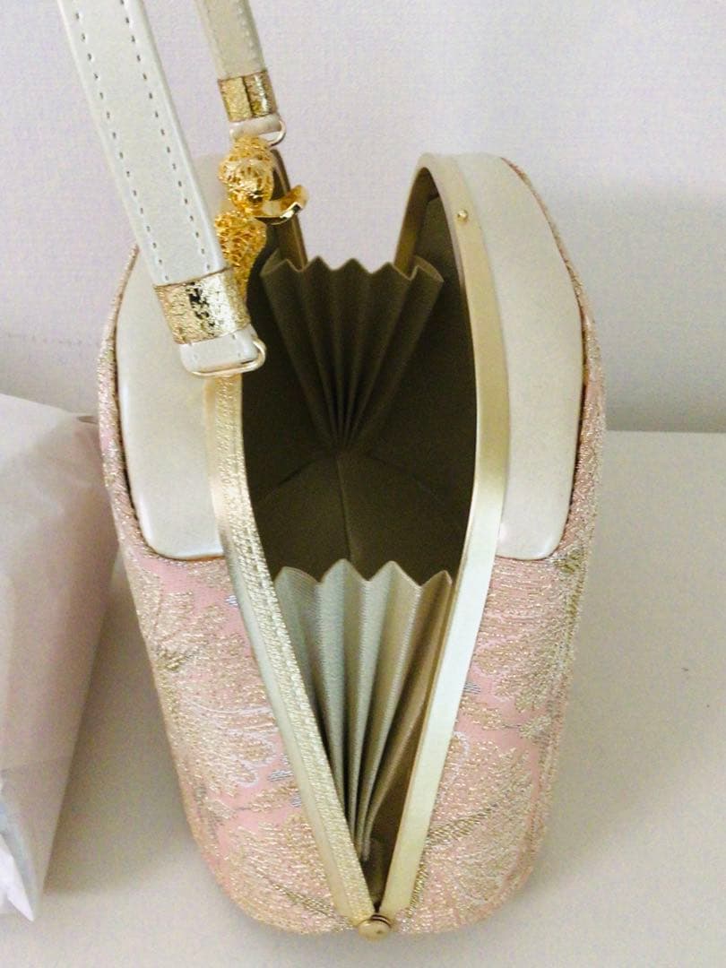 京都和装小物 成人式 西陣 特選最高級 バッグと3枚芯草履セット L寸 未使用品