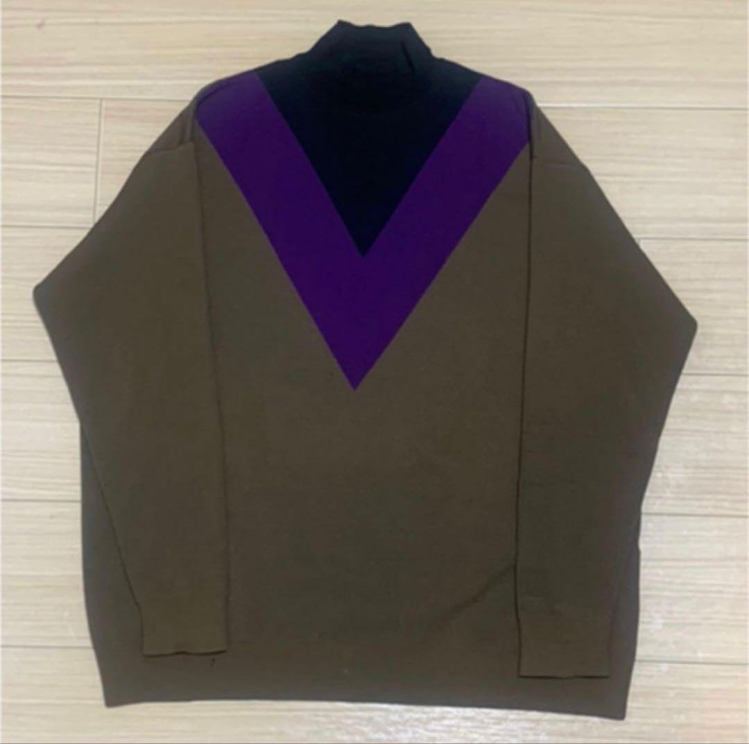 PRADA 2011aw モックネック ニット バイカラー