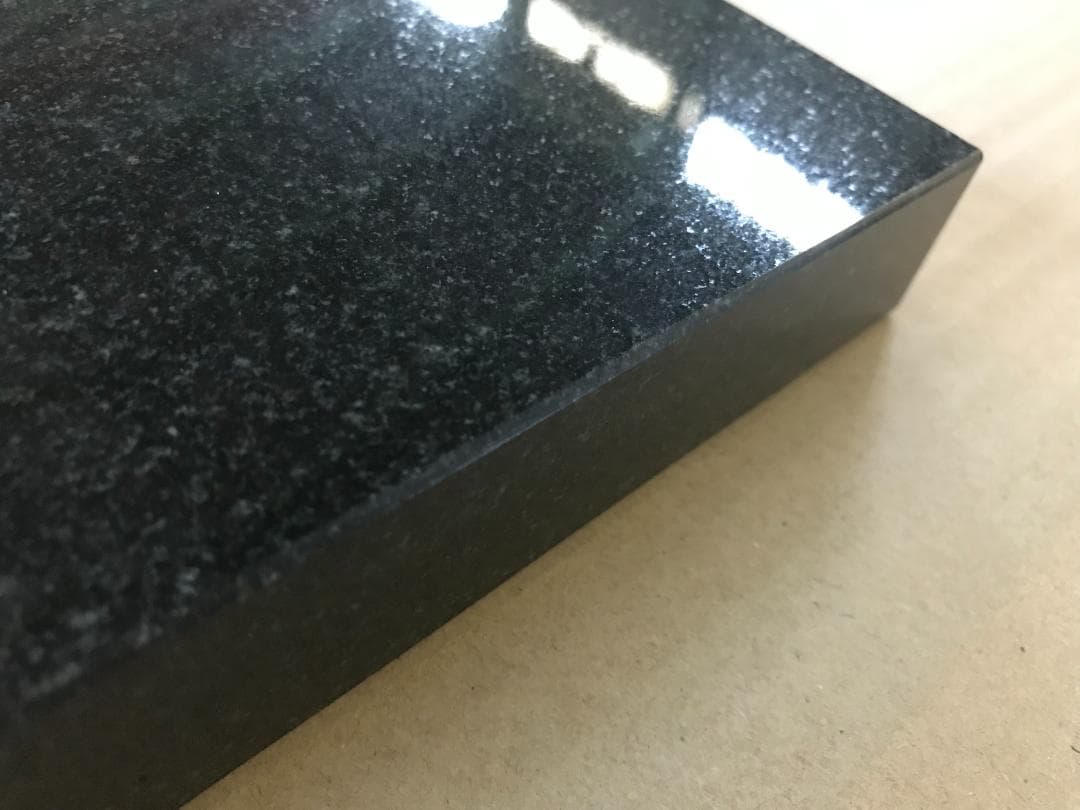 高級 天然黒御影石 山西黒 オーディオボード●600×400×20●5面磨き●