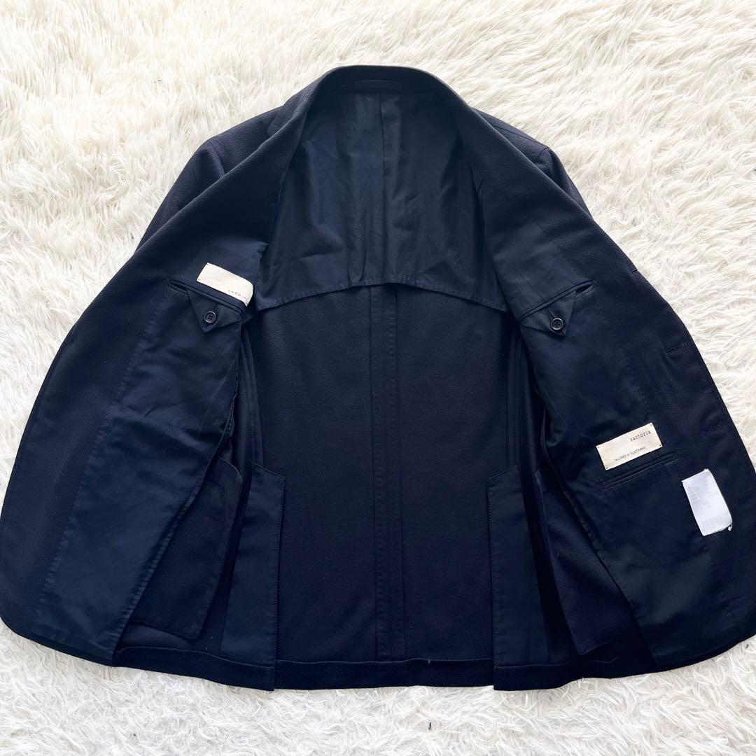 <美品> LARDINI サルトリア カシミヤ100% ネイビー ジャケット46