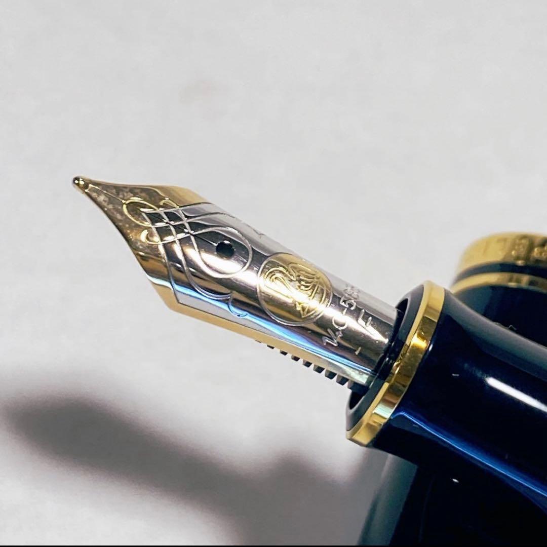 Pelikan 万年筆セット 青縞 M600 F