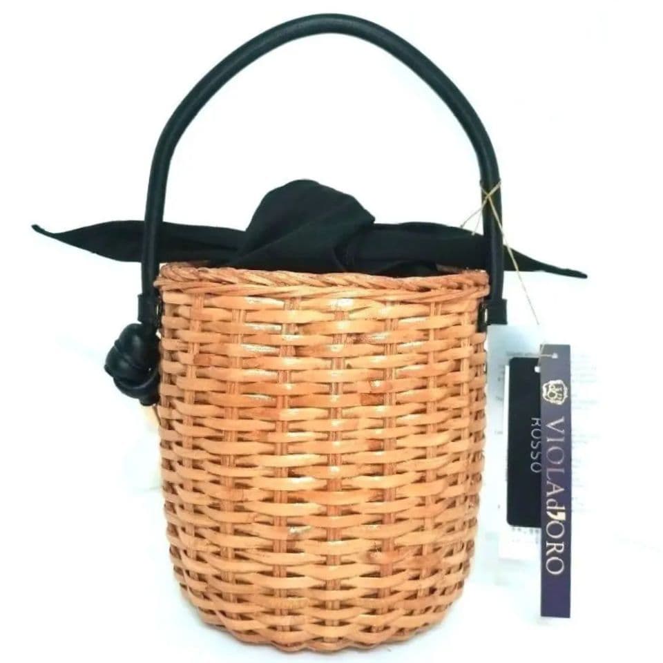 ✨新品未使用タグ付✨ヴィオラドーロ　 かごバッグ　スプリットラタン