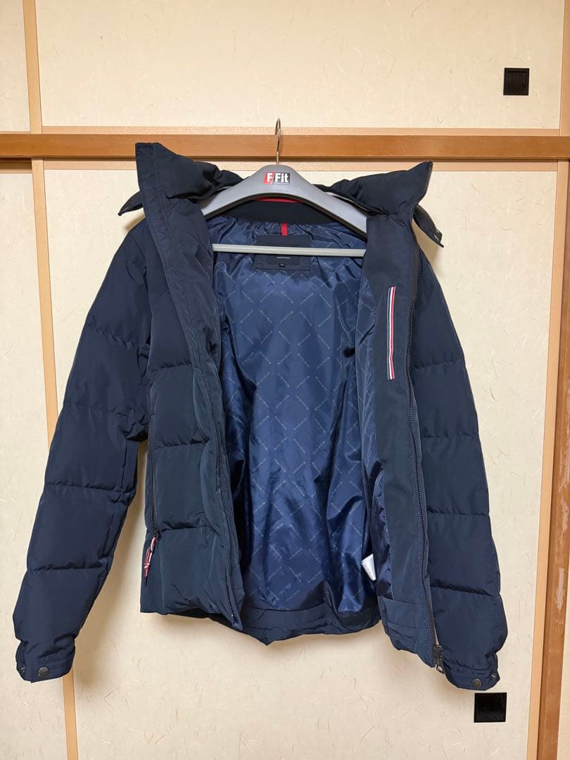 ビームスハート　キルトダウンジャケット　XLサイズ　ネイビー　フード付き