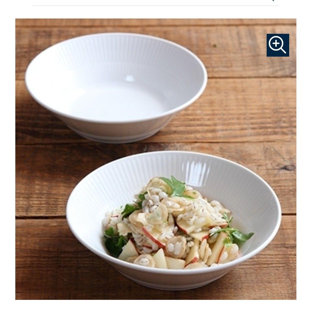 未使用 ロイヤルコペンハーゲンホワイトフルーテッド　ディーププレート17cm×2