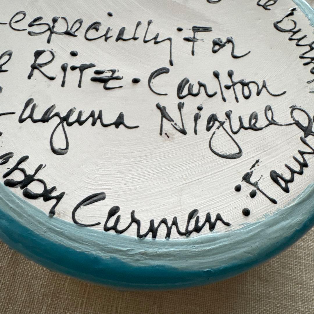 リッツカールトン　パラソルとヨットとトイプードルのデザインの陶器ボウル