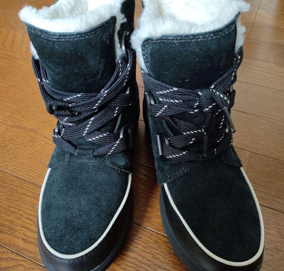 SOREL ソレル ブーツ 美品 25cm ブラック ムートンブーツ