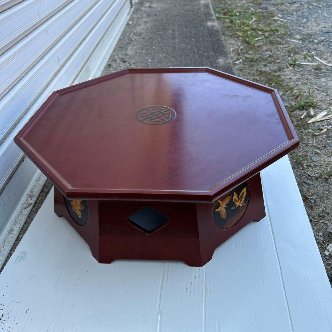 八角形の木製座卓　韓国ちゃぶ台