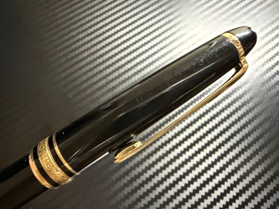 美品 エボナイト芯 モンブラン 144 万年筆 ブラック 全金 EF 極細字