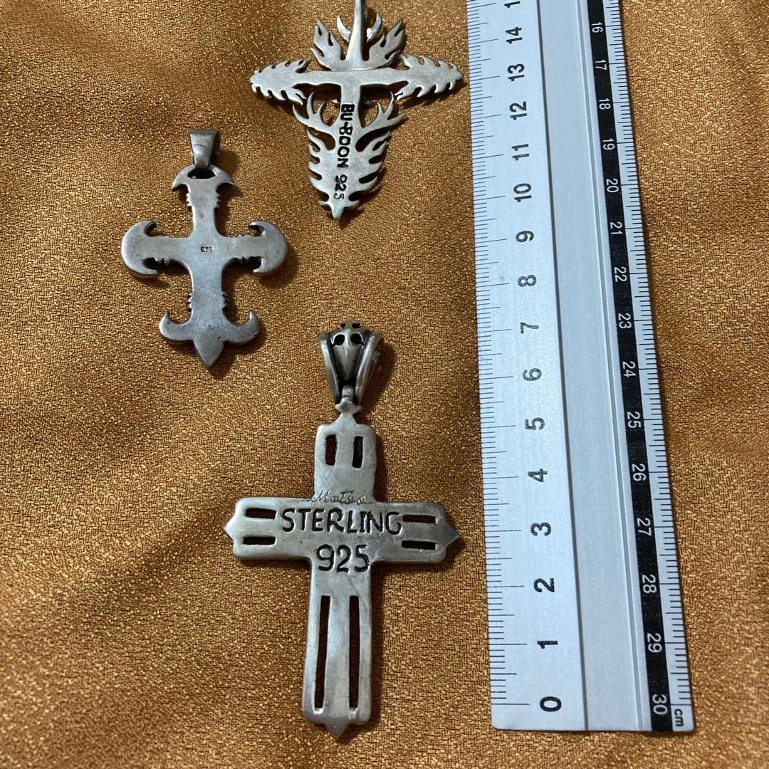 シルバー925保証　ペンダント3点セット　合計約77グラム