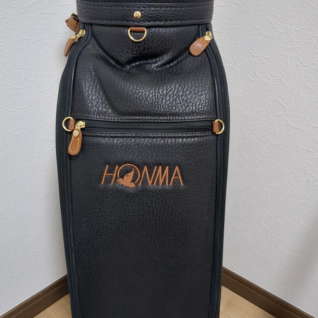 【美品】HONMA ブラック キャディバッグ 黒　ゴルフ　ゴルフバック　おしゃれ