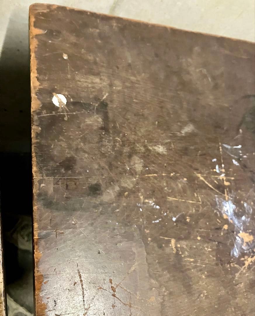 ヴィンテージ 昭和レトロ 学校・会議室用テーブル 長卓 文机 一枚板 A