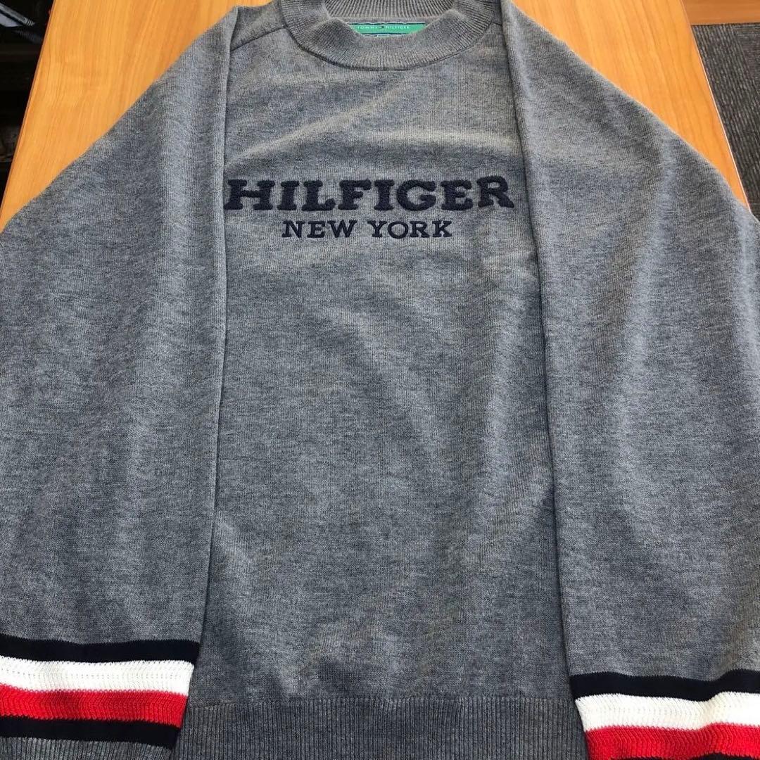 [ トミーヒルフィガー ゴルフ ]メンズ裏地付 モックネックセーター : グレー